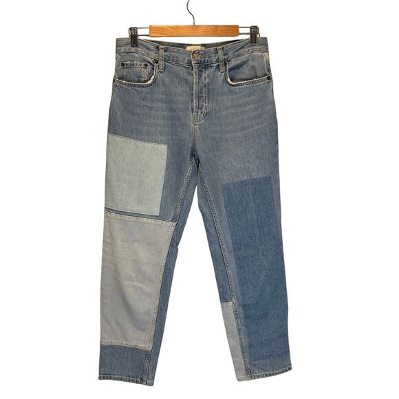 Rails The Atwater Slouchy Straight Patchwork Denim Jeans - size 26 - Picture 2 of 8